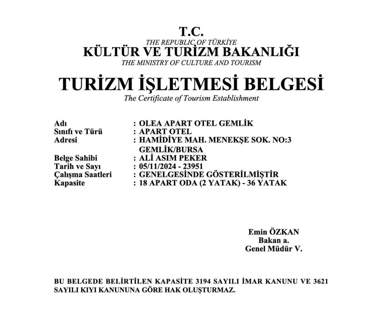 Olea Suites Otel Gemlik Εξωτερικό φωτογραφία